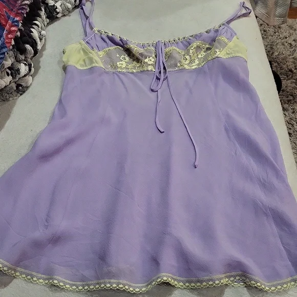 Victoria's Secret Vintage Silk Lace-Trim Slip Dress Nightgown - Picture 8 of 11